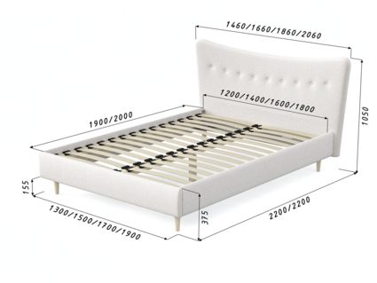 Кровать Арско Финна Микрошеннил Frida 01 140х200