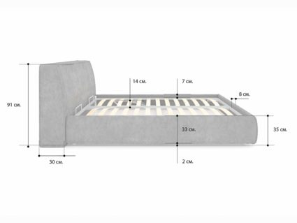 Кровать Сонум Altea Кашемир Синий 200х190