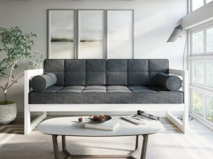 Диван Арско Сега трехместный серый Длина 173 см