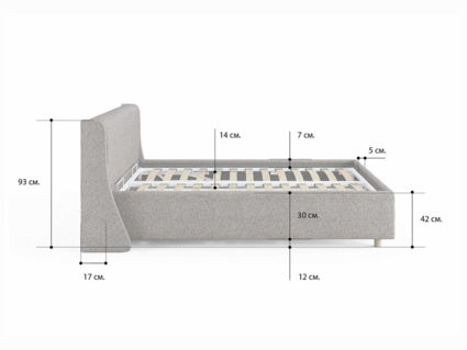 Кровать Сонум Barcelona Кашемир Горчичный 120х190