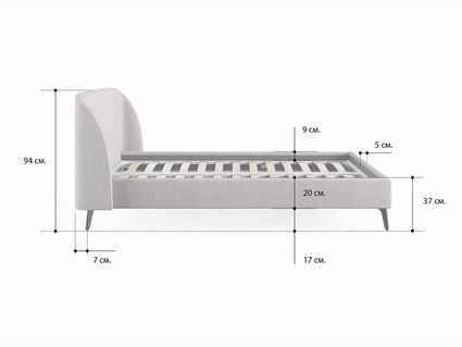 Кровать Сонум Rosa Микровелюр Терракотовый 160х200