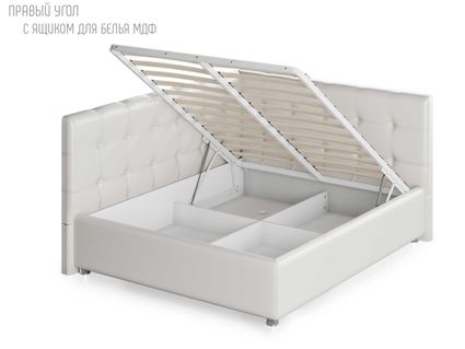 Кровать Nuvola Sabina угловая Velutto 22 (с подъемным механизмом) 120х190