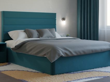 Кровать Lonax Кармела велюр Dolly-13 (с основанием) 160х190