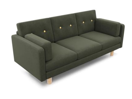 Диван Арско Ингвар Б трехместный оливковый Длина 199 см
