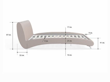 Кровать Сонум Verona Рогожка Деним