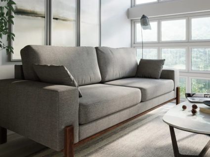 Диван Арско Хангель трехместный светло-серый