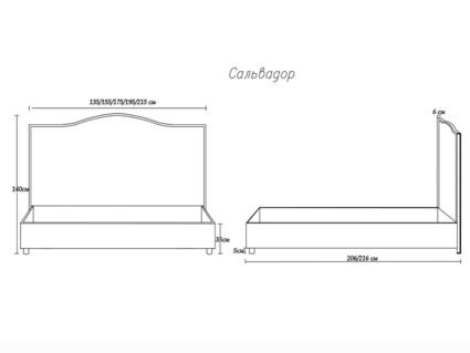 Кровать Димакс Сальвадор Сапфир 90х200