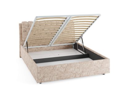 Кровать Сонум Olivia Рогожка Мокко (с подъемным механизмом) 90х190