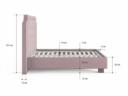 Кровать Сонум Elysium Экокожа Белая (с подъемным механизмом) 180х190